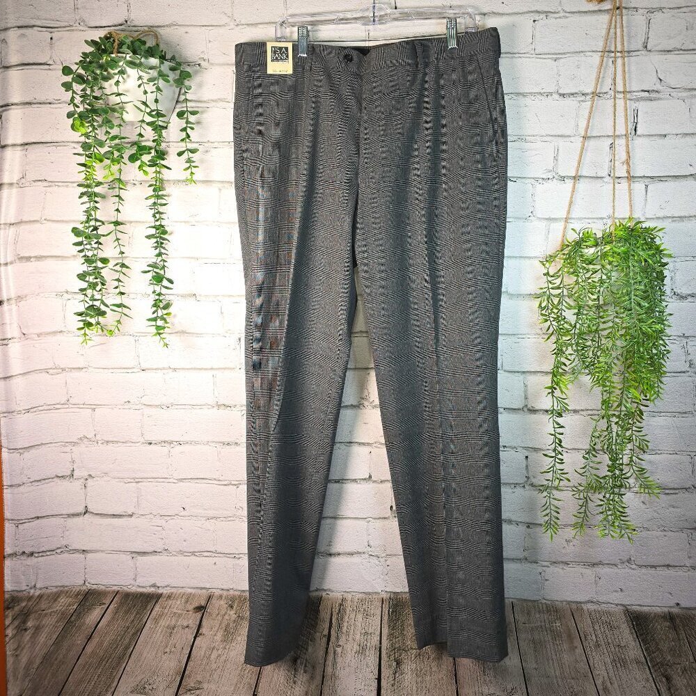 JOS A BANK TAILORED FIT CLASSIC COLLECTION CHARCOL GRAY SIZE 36 X 32 NWT